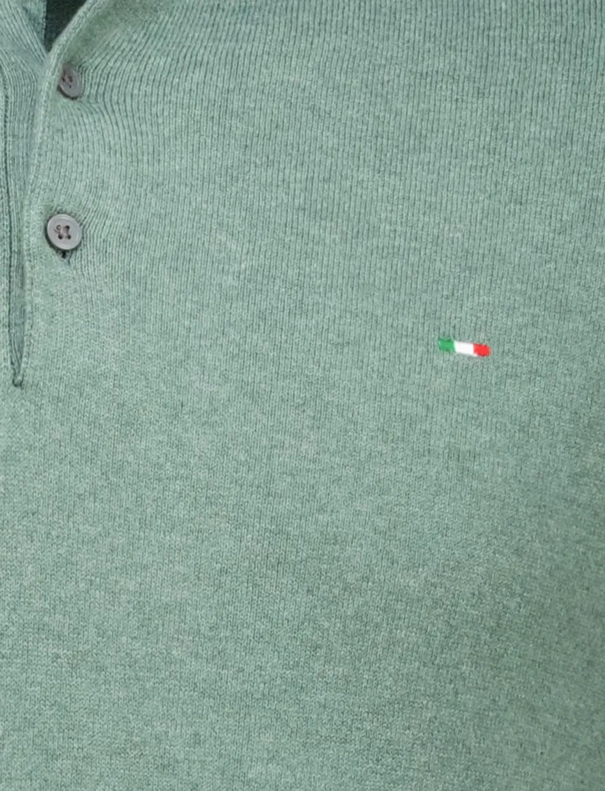 Portofino polo extra lang groen gemeleerd