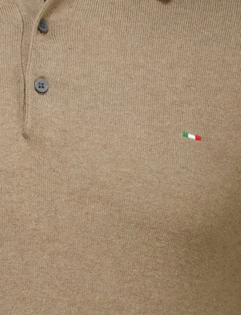 Portofino polo extra lang bruin korte mouw