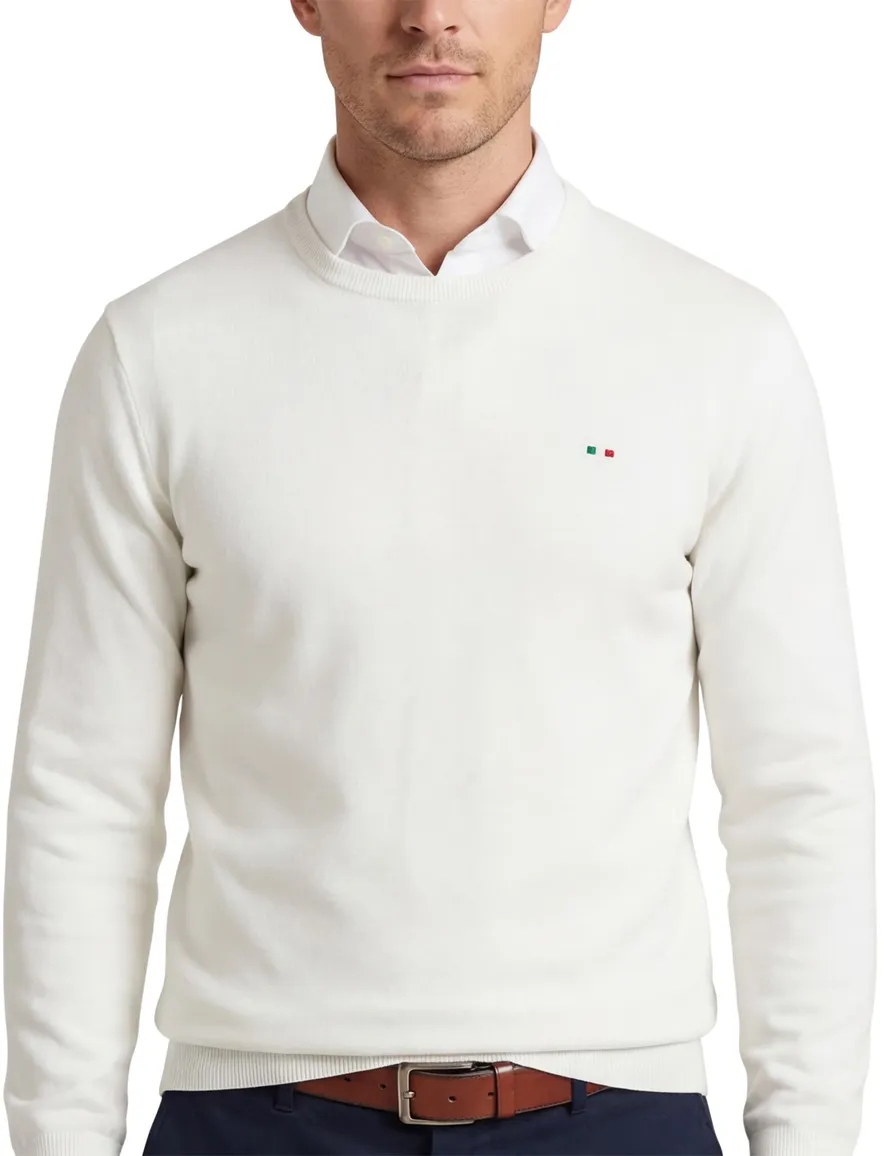 Portofino trui ecru ronde hals