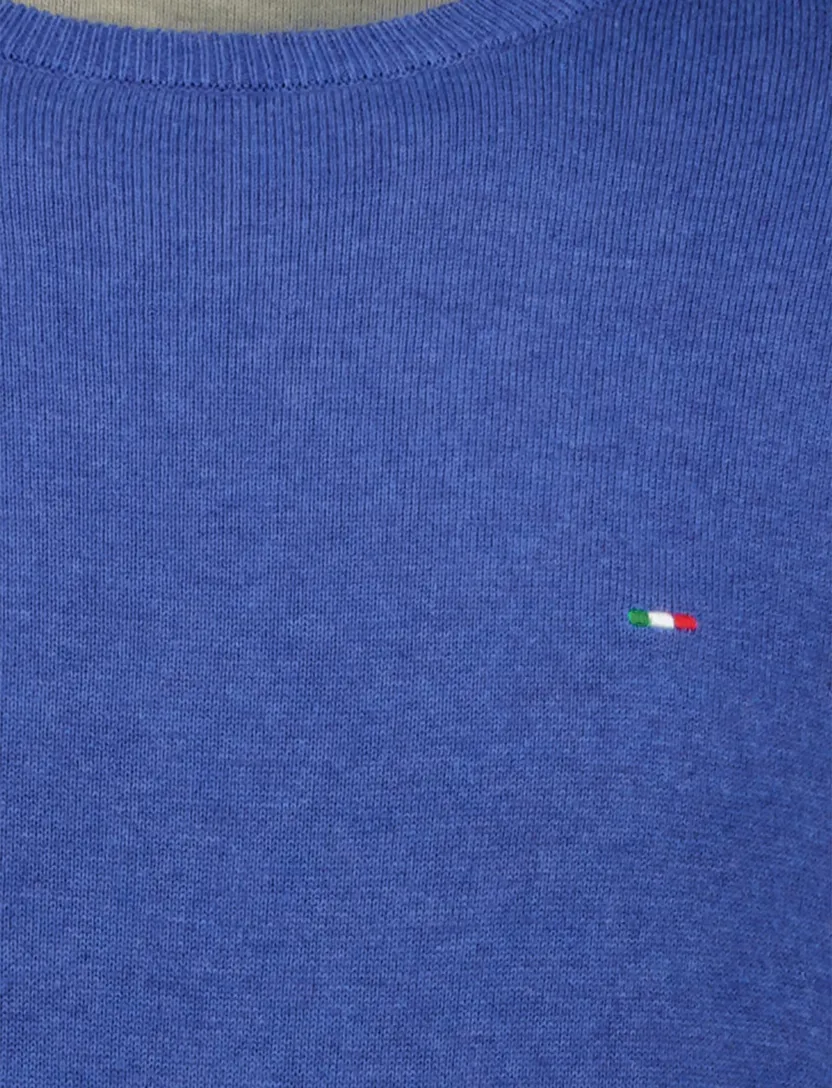 Portofino trui ronde hals blauw