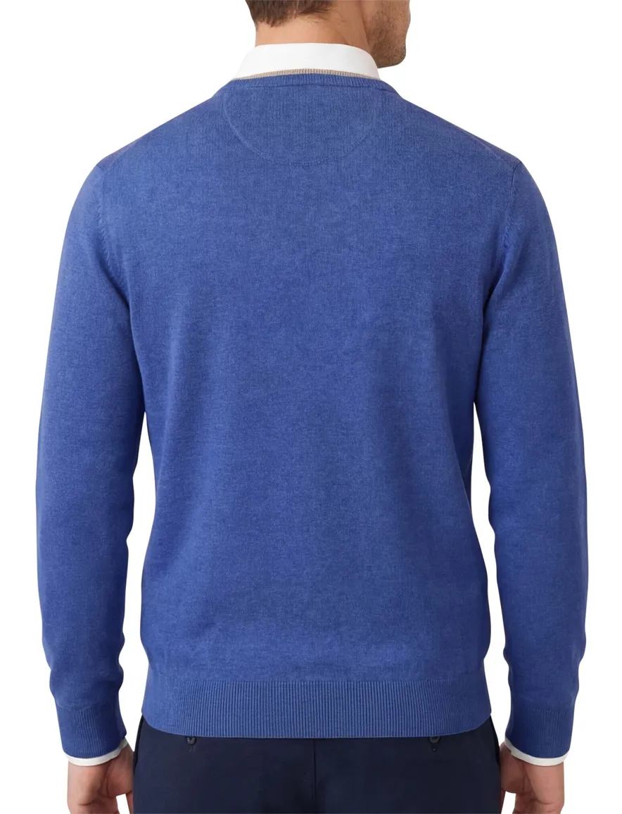 Portofino trui blauw ronde hals