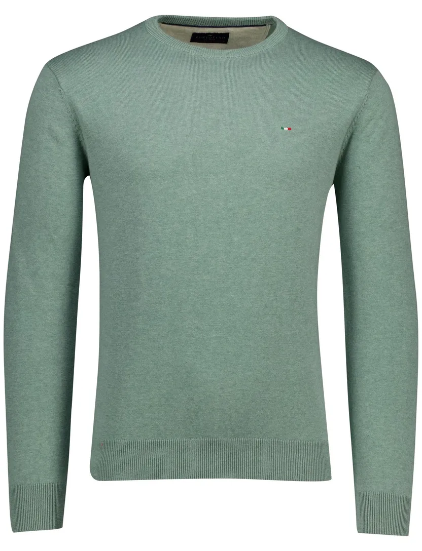 Portofino trui ronde hals groen