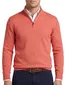 Portofino half zip trui met boord roze katoen