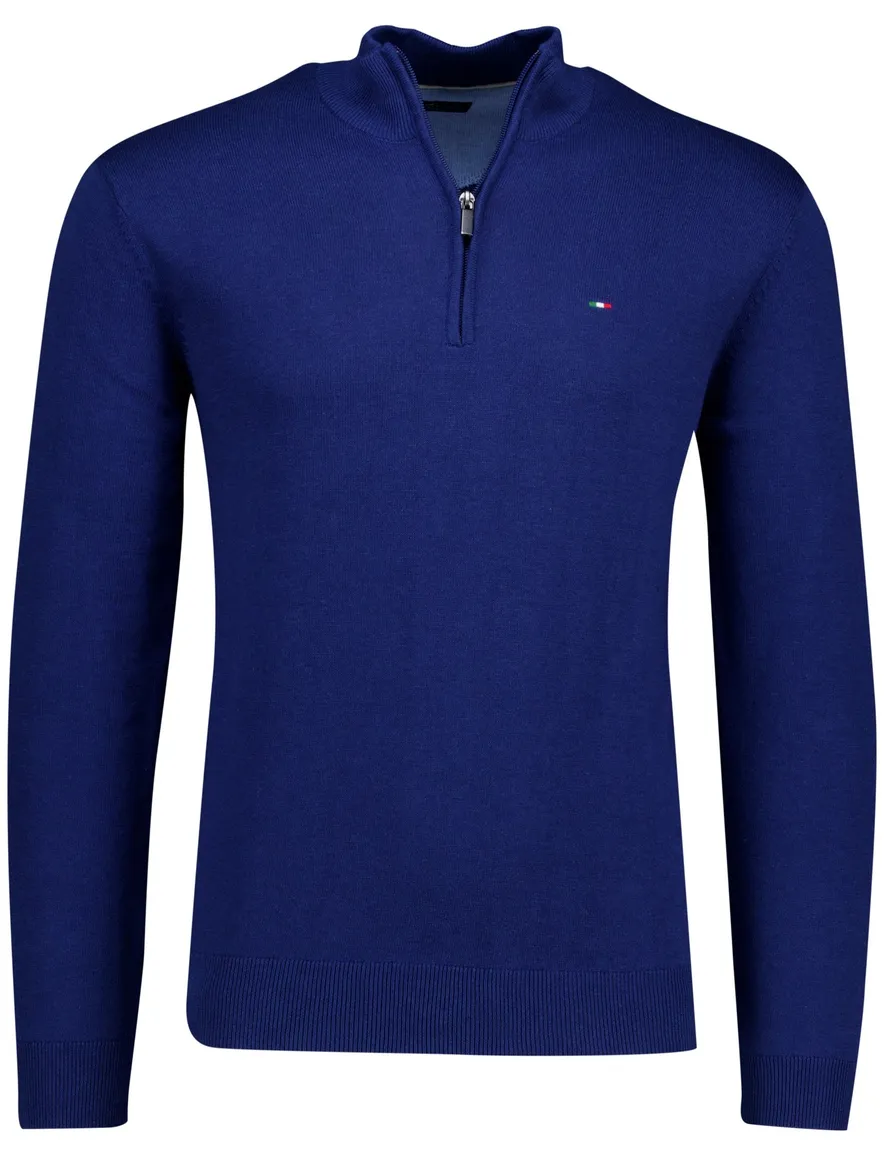 Portofino trui kobaltblauw half-zip