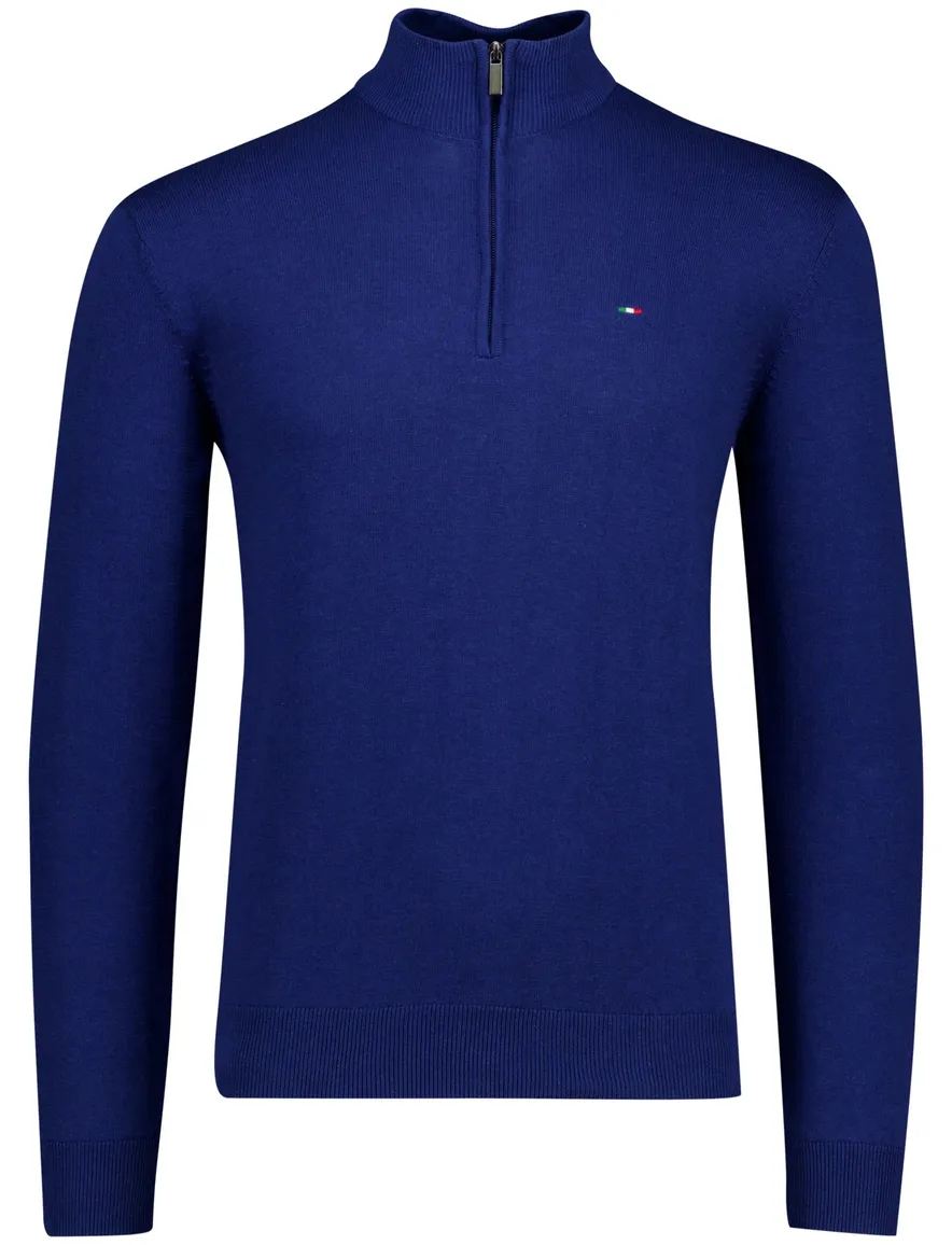 Portofino trui kobaltblauw half-zip
