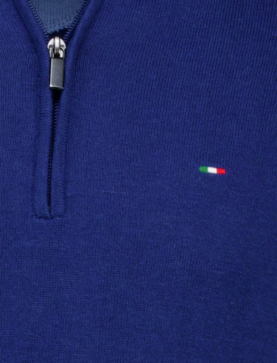 Portofino trui kobaltblauw half-zip