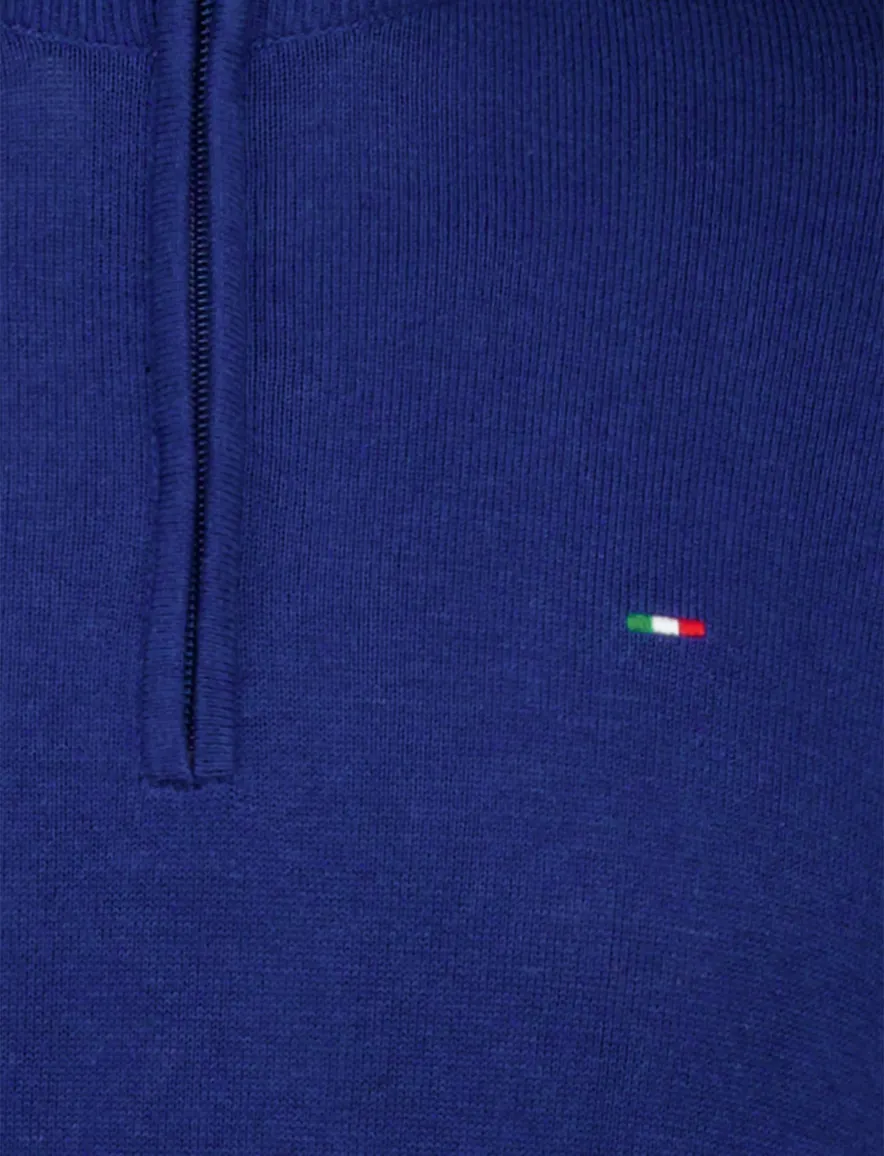 Portofino trui donkerblauw half-zip