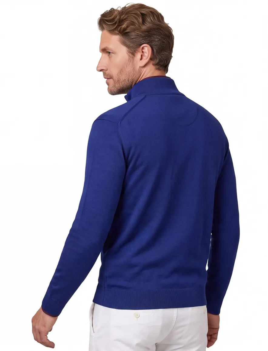 Portofino trui donkerblauw half-zip