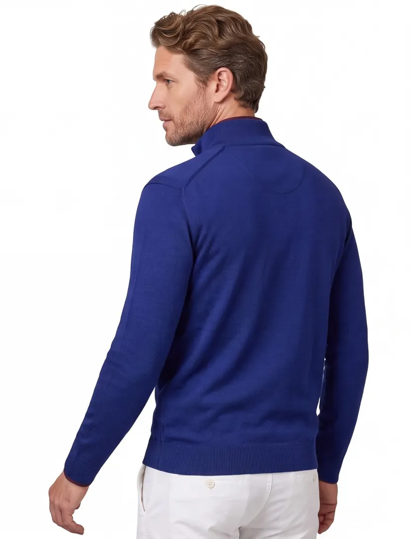 Portofino trui half-zip donkerblauw