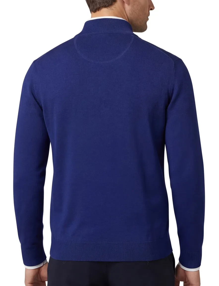 Portofino trui kobaltblauw half-zip