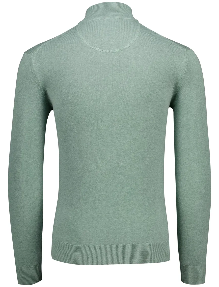 Portofino half zip trui groen katoen