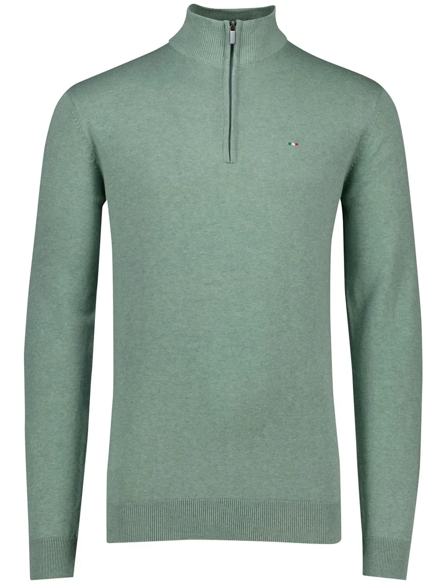 Portofino half zip trui extra lang groen