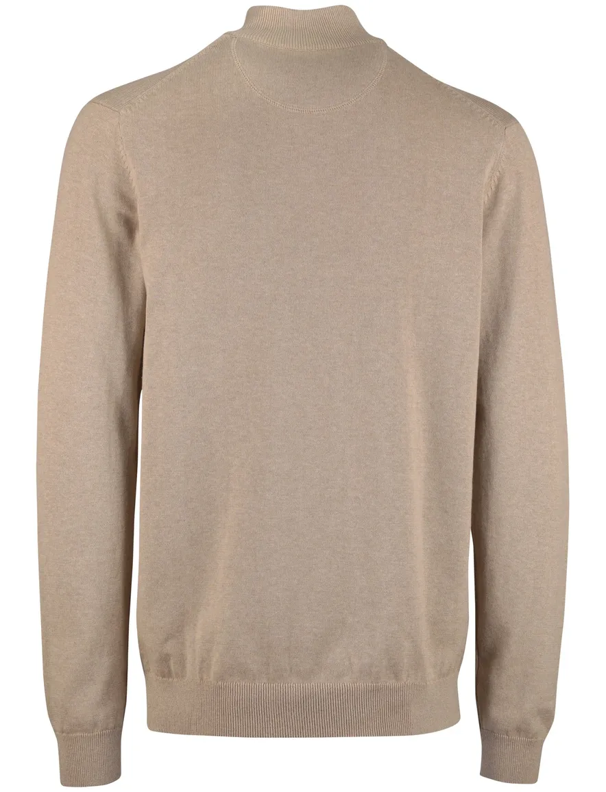 Portofino half zip trui extra lang beige