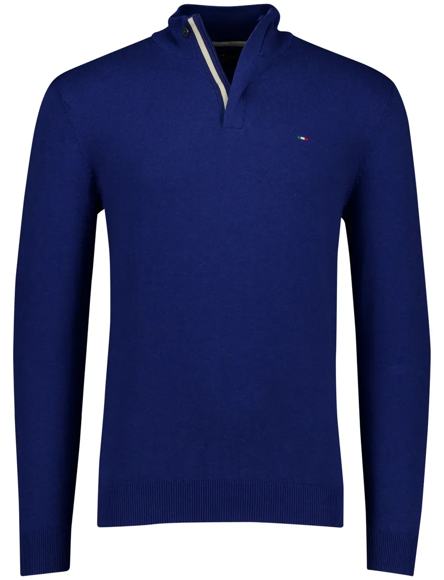 trui blauw Portofino Regular Fit