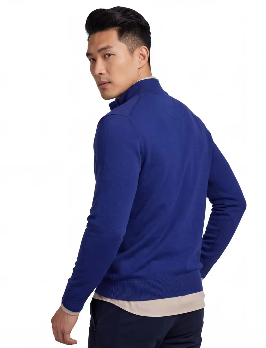 trui blauw Portofino Regular Fit