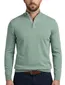Portofino Regular fit half zip trui groen katoen