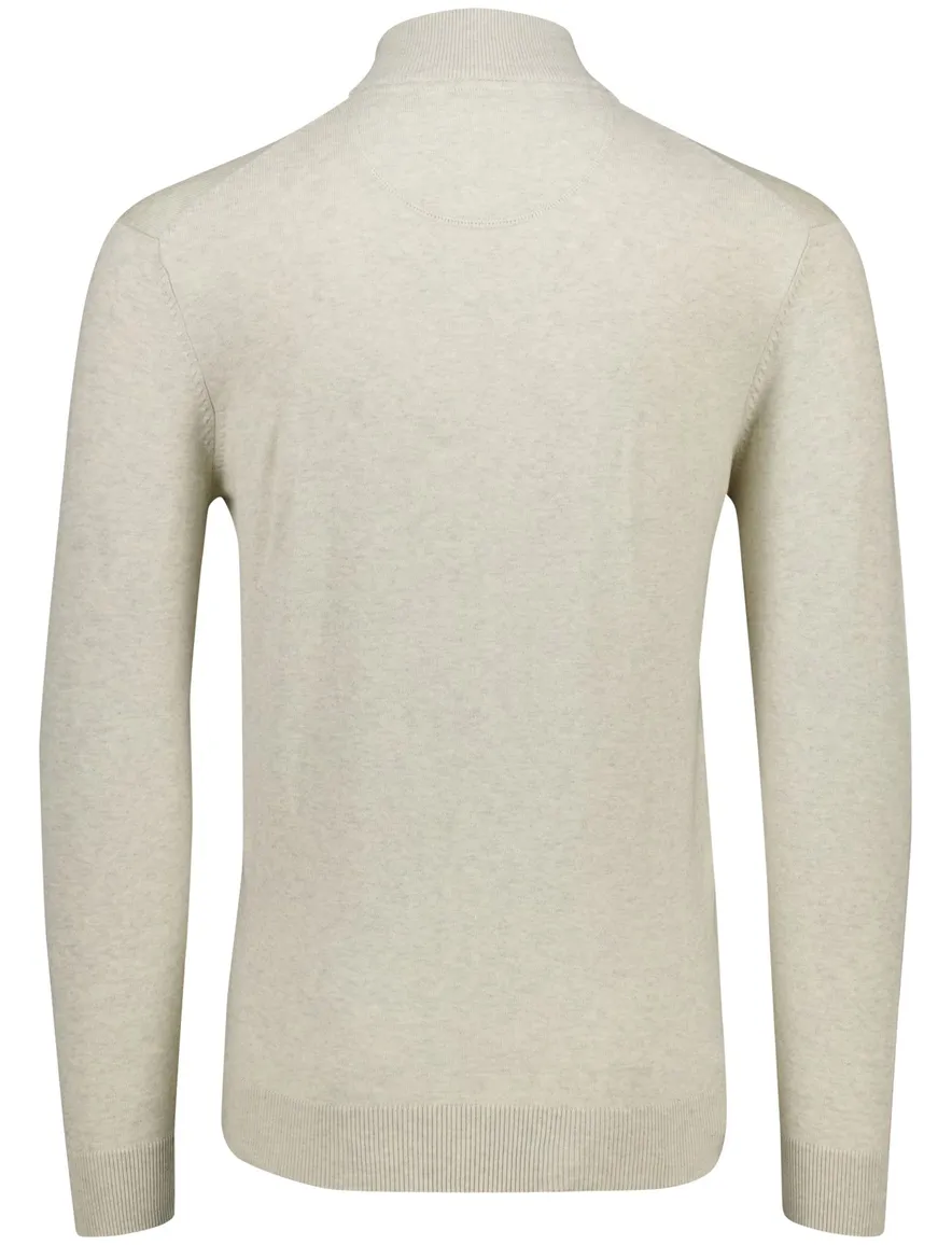 Portofino Regular fit half zip trui creme