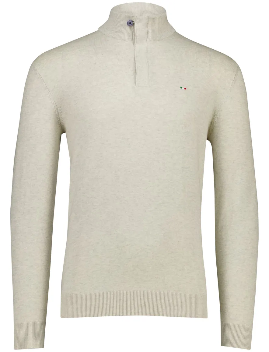Portofino Regular fit half zip trui creme
