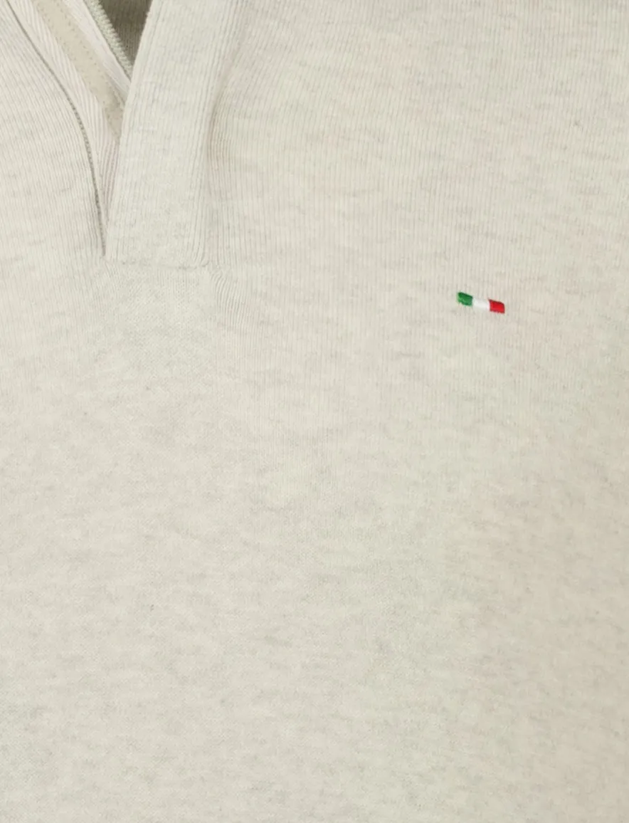 Portofino Regular fit half zip trui creme