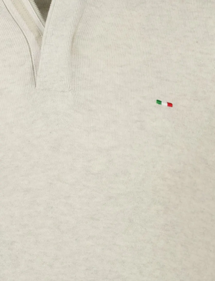 Portofino Regular fit half zip trui creme