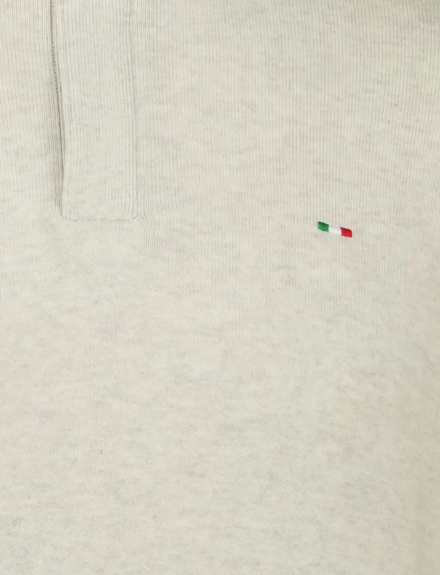 Portofino Regular fit half zip trui creme