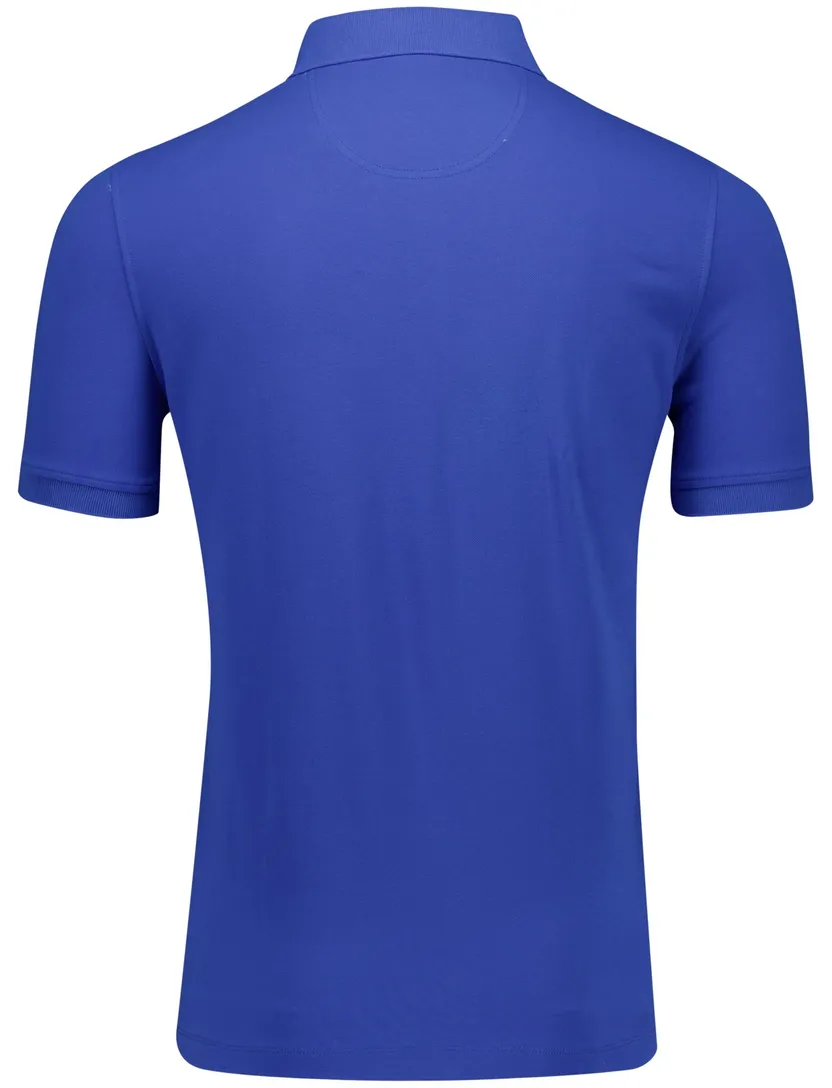 Portofino polo blauw pique katoen