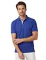 Portofino polo blauw pique katoen 3-knoops