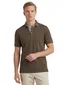 Portofino polo bruin pique 3-knoops