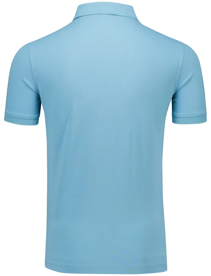 Portofino polo blauw katoen