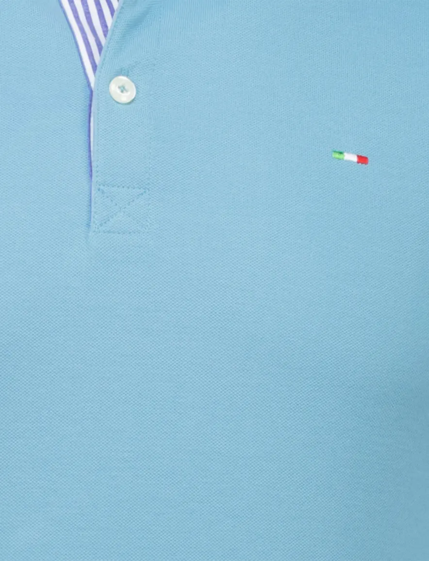 Portofino polo blauw katoen