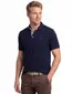 katoenen Portofino polo extra lang donkerblauw normale fit