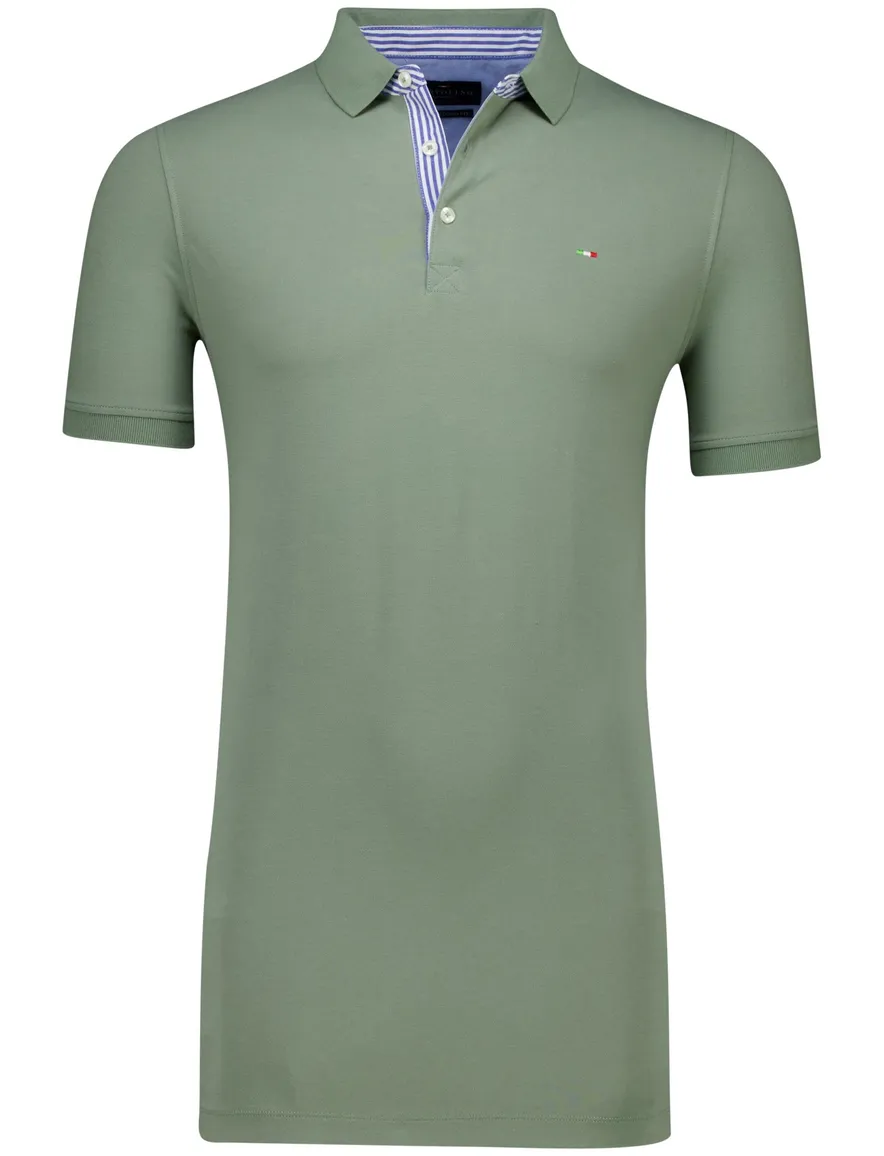 Portofino polo extra lang groen pique