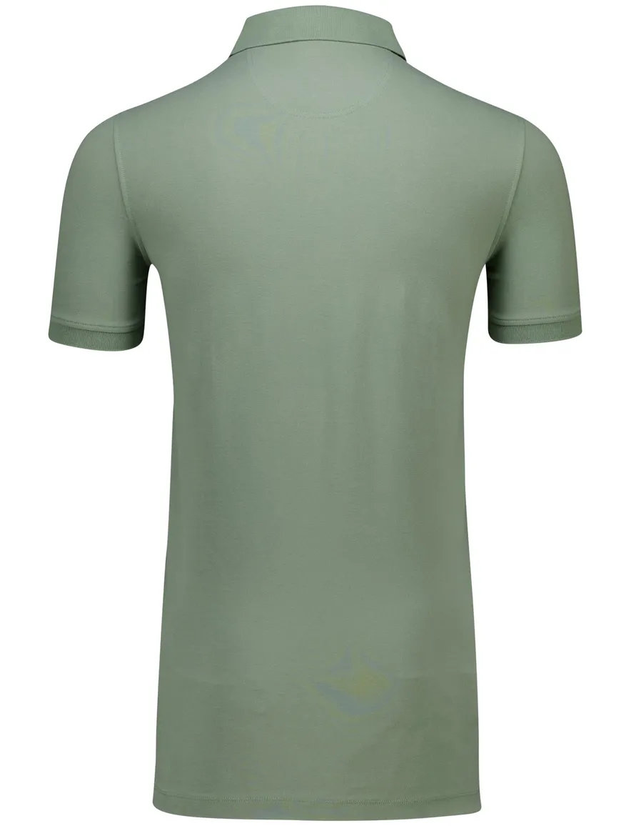 Portofino polo extra lang groen pique