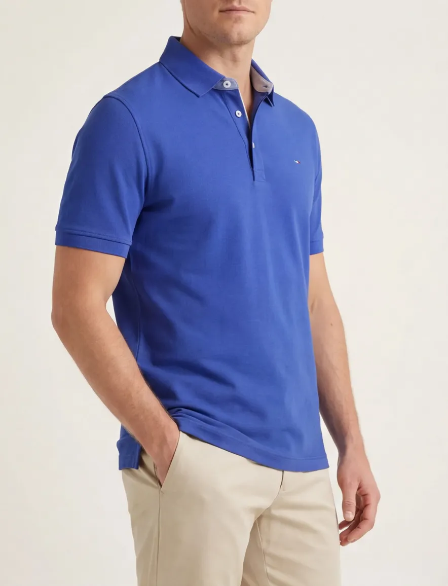 Portofino polo kobalt blauw pique