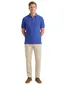 Portofino polo blauw pique 3-knoops