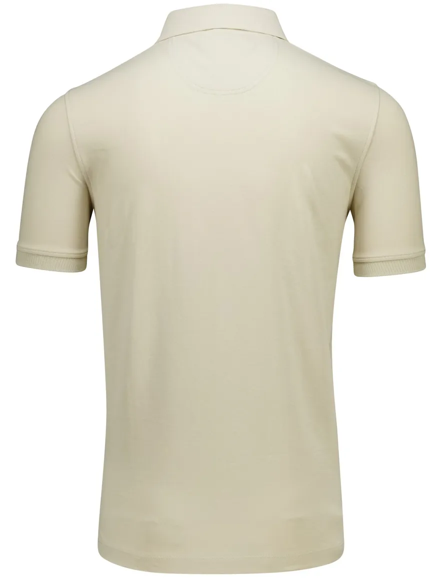 Portofino polo beige pique katoen
