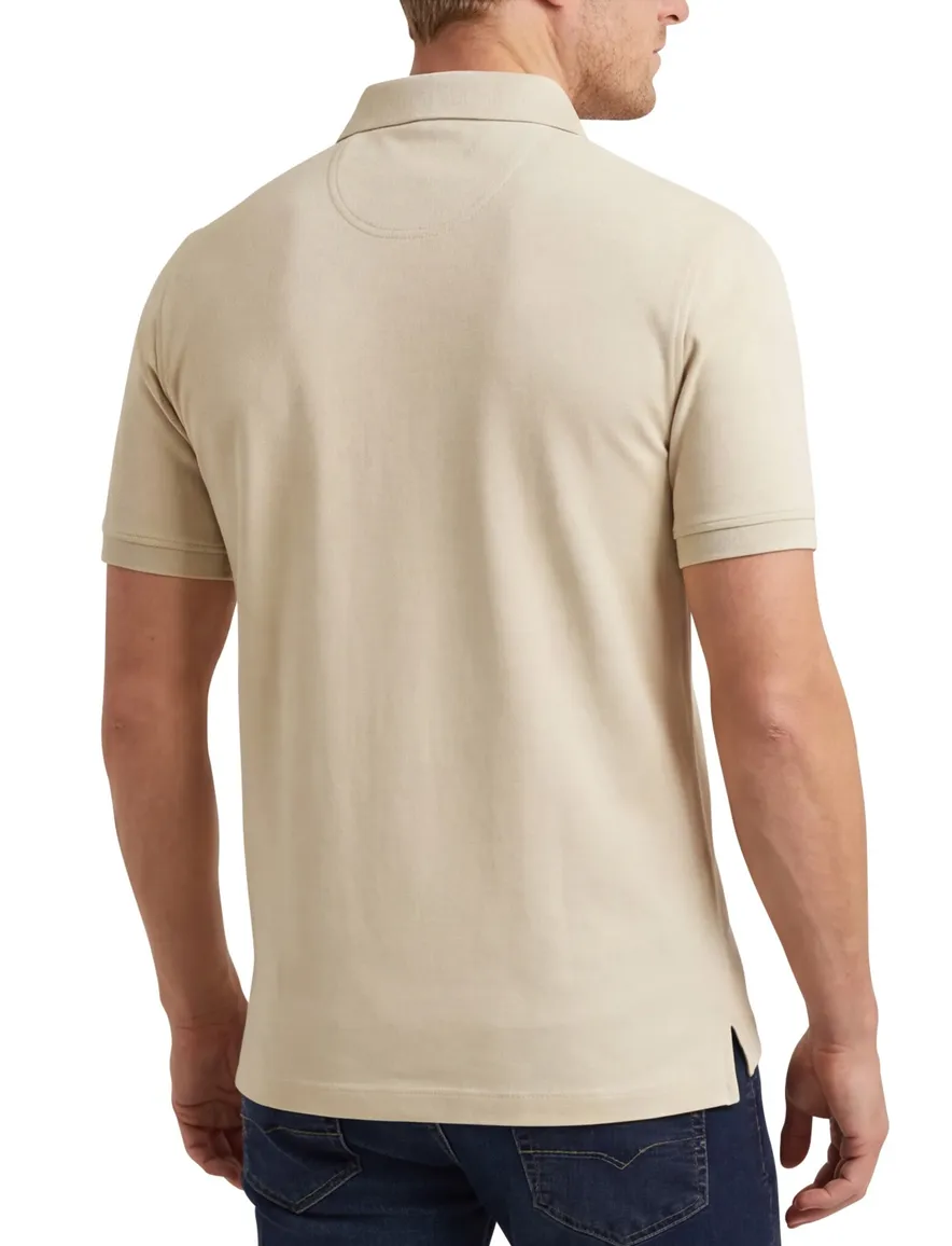 Portofino polo beige pique katoen