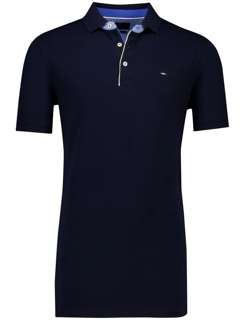 Portofino polo extra lang donkerblauw