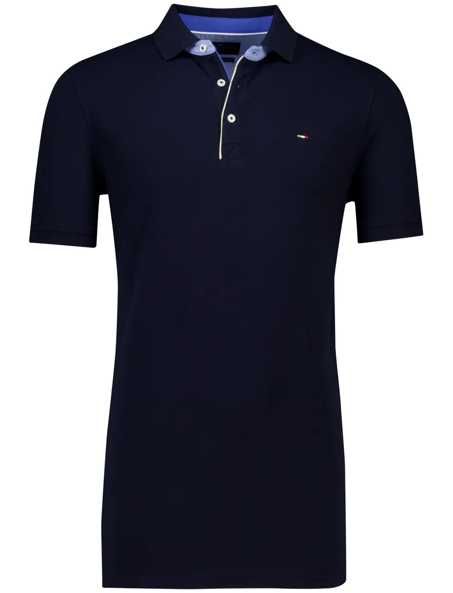 Portofino poloshirt extra lang donkerblauw
