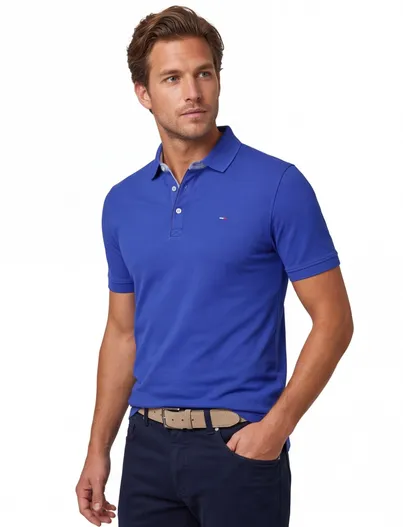 Portofino Portofino polo extra lang blauw