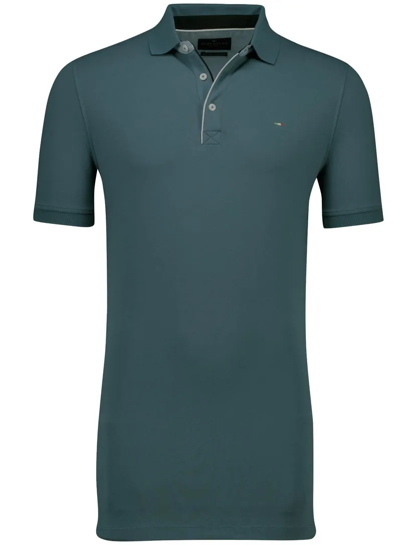 Portofino polo extra lang groen katoen pique
