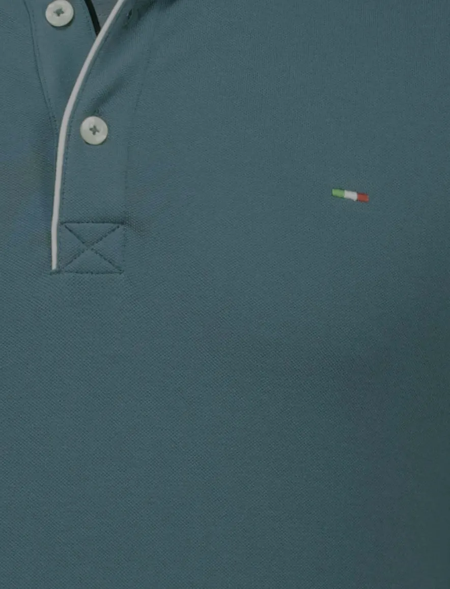 Portofino polo extra lang blauw 3-knoops