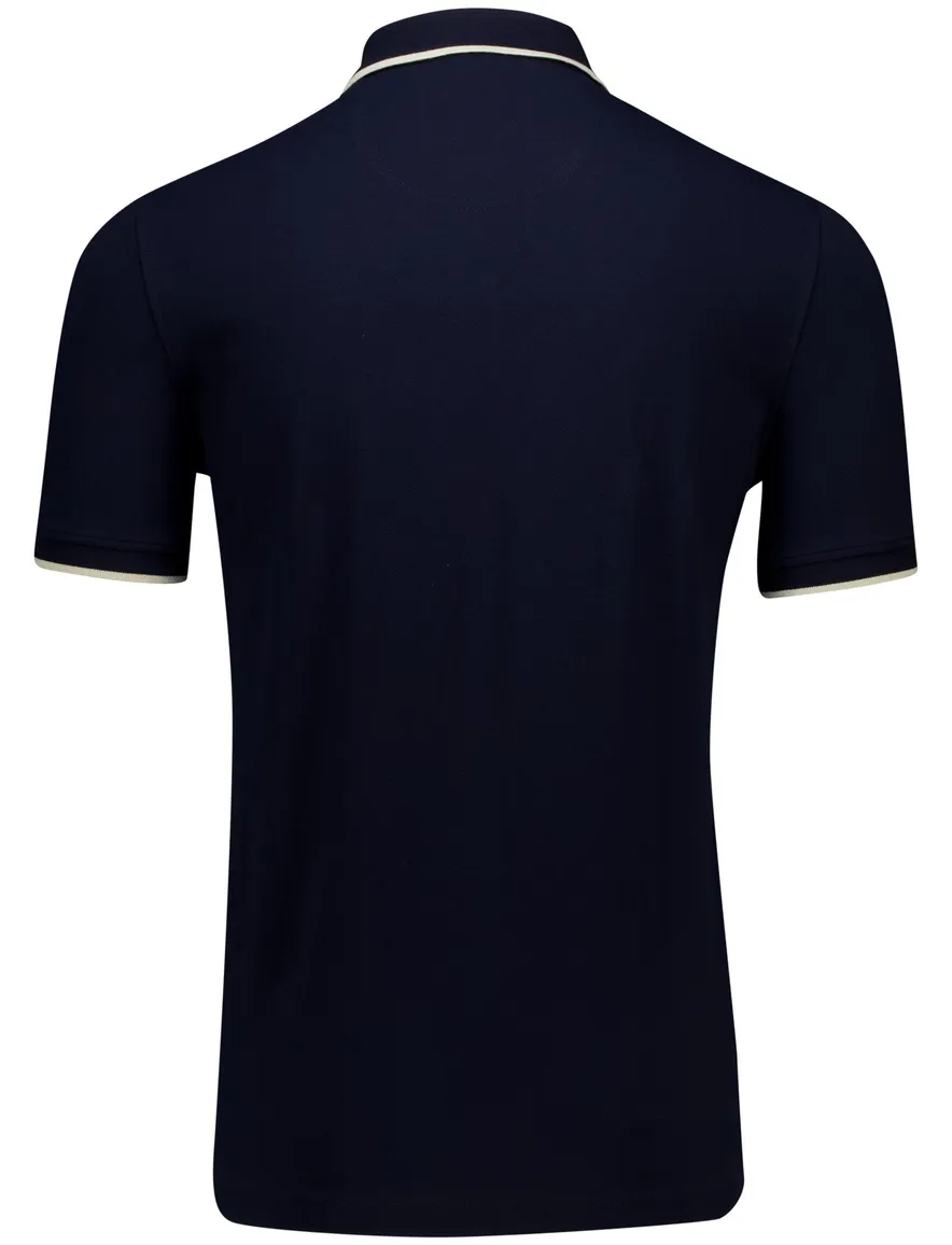 Portofino polo donkerblauw pique katoen
