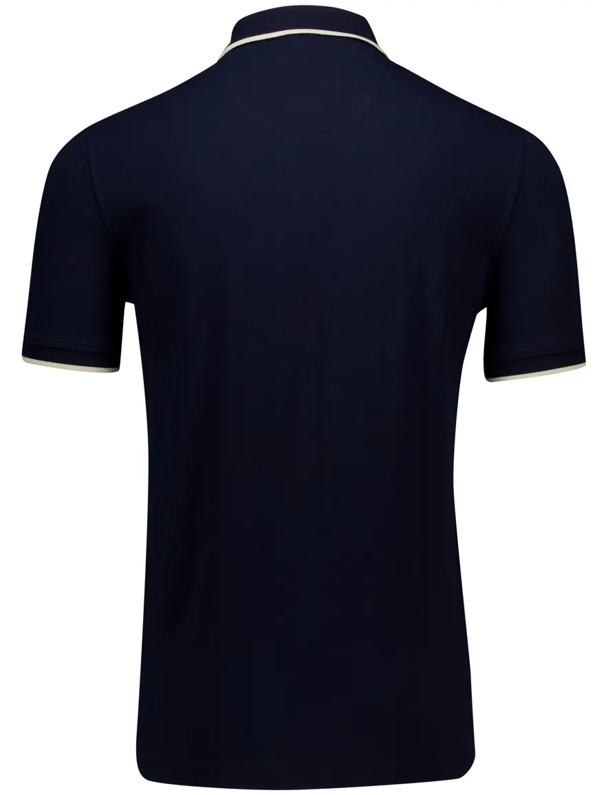 Portofino polo donkerblauw pique katoen