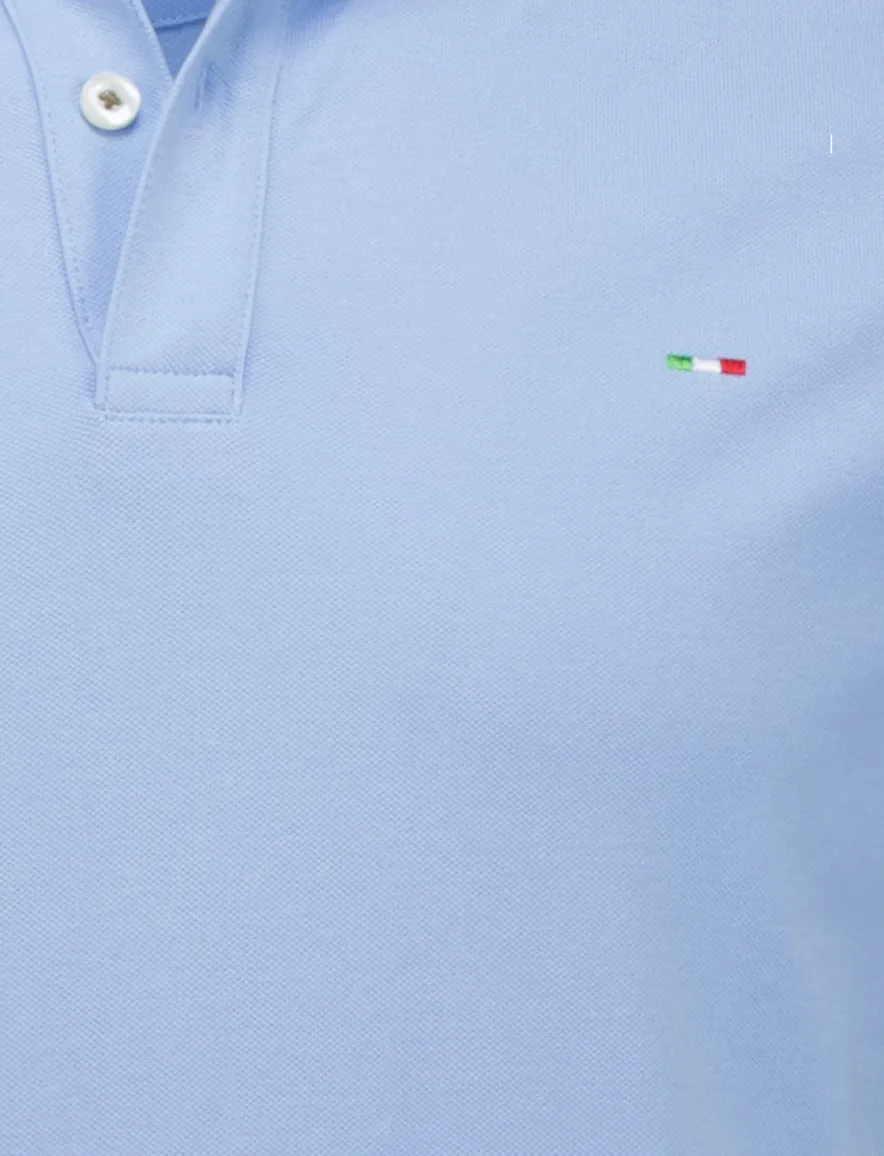 Portofino polo blauw 2-knoops pique