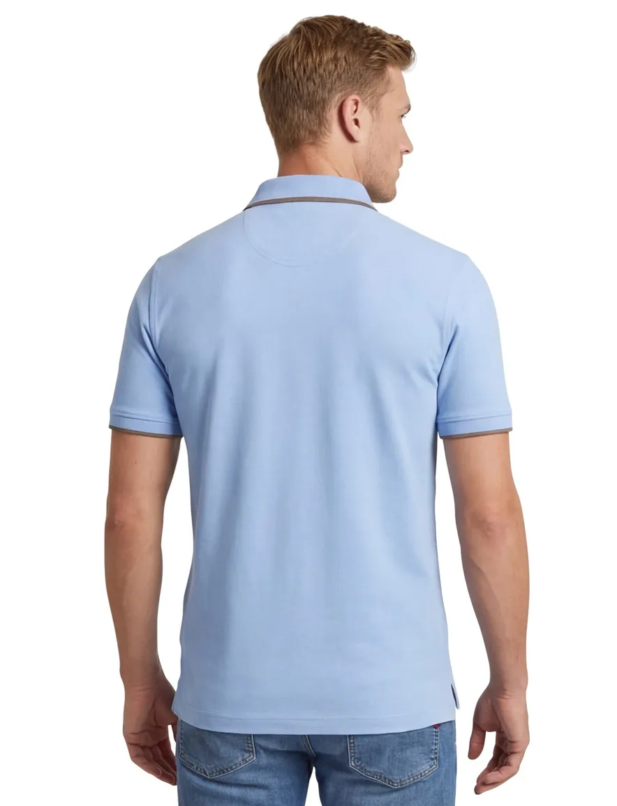 Portofino polo blauw 2-knoops pique