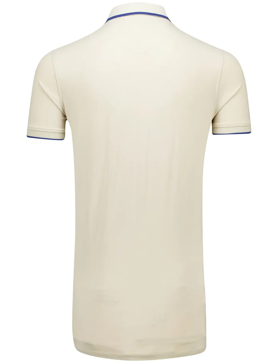 Portofino extra long fit polo beige katoen