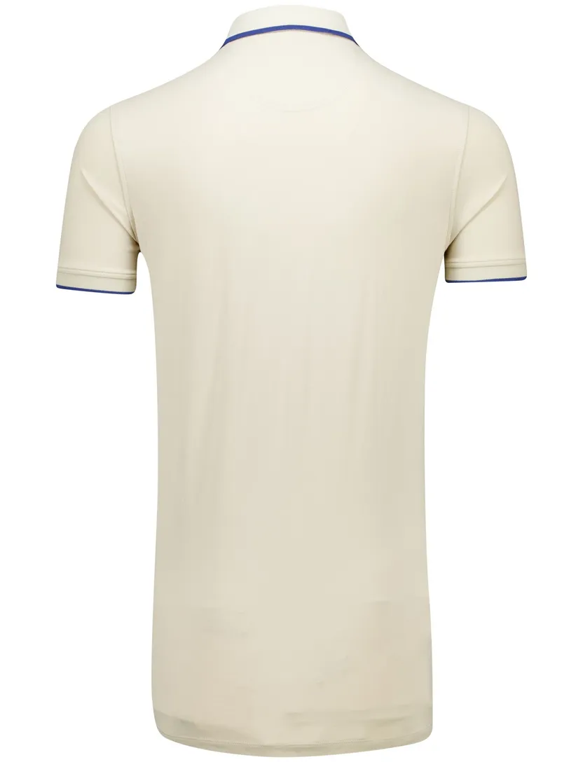 Portofino extra long fit polo creme katoen