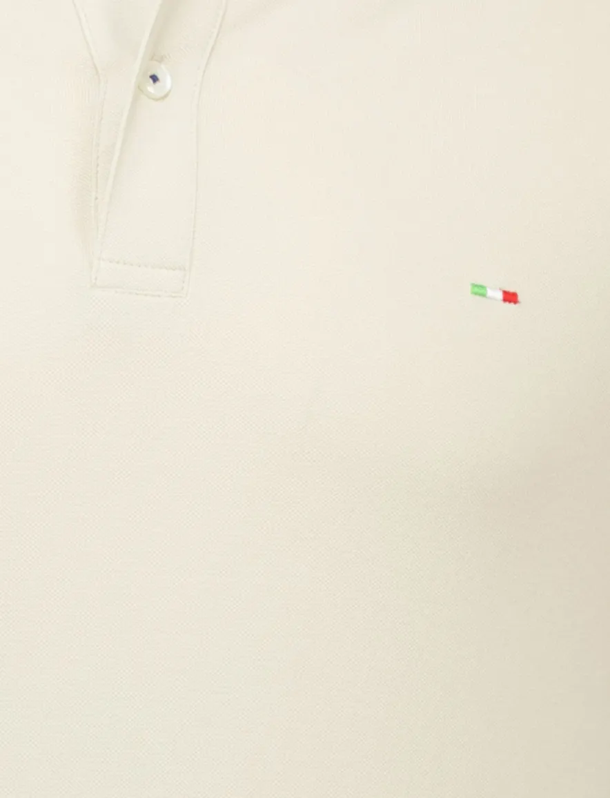 Portofino extra long fit polo beige katoen