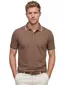 Portofino polo extra lang bruin effen 2-knoops